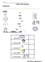 Bài tập Tiếng Anh Lớp 2 - Unit 3 My friends